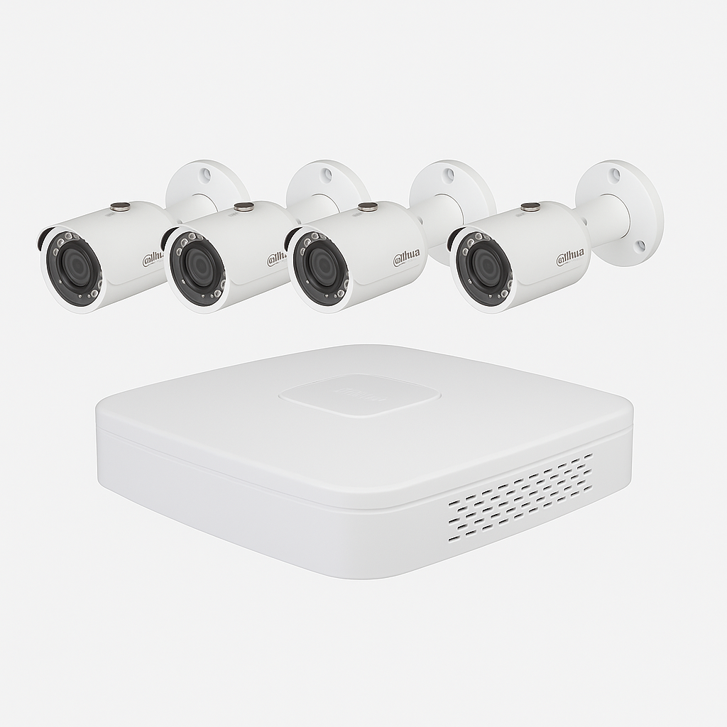 Комплект за видеонаблюдение DAHUA – 4 камери + NVR (AI Smart Surveillance System)