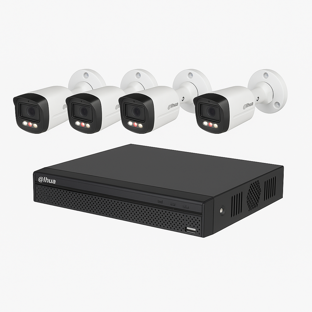 Комплект за видеонаблюдение DAHUA – 4 IP камери + NVR (Smart Security System 1080p Full HD)