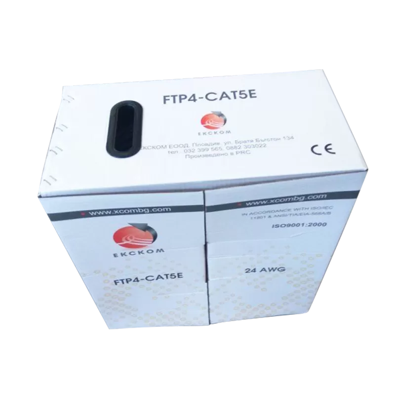 КАБЕЛ FTP CAT5E  24AWG XCOM CU 0.51  ETL CERT - СИВ